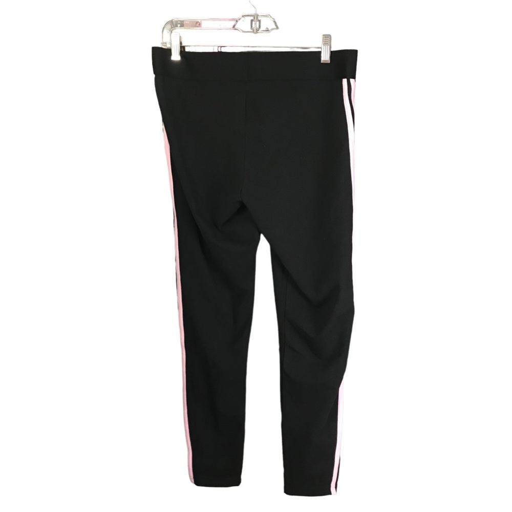 Adidas Black & Pink Striped Running Pants L